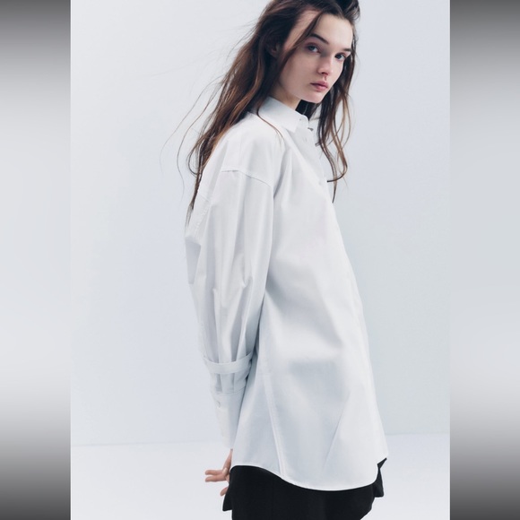 ZARA Oversized Garbadine Shirt - Picture 7 of 10